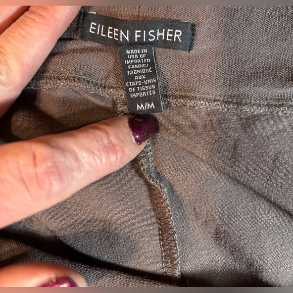 EILEEN FISHER Stretch 70% Viscose Blend Pull On Pants in Slate Gray Size Medium - Picture 5 of 5